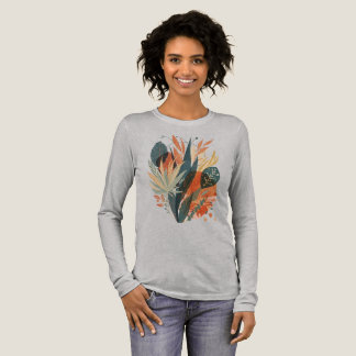 T-shirt En Tri-matière Tee-shirt à motif végétal peint à la main – Style