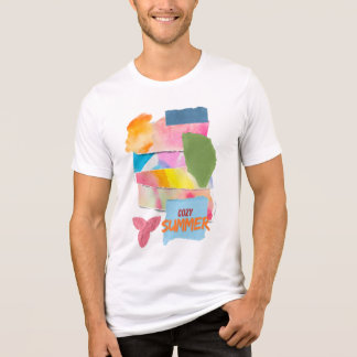 T-shirt En Tri-matière Tee-shirt d'art abstrait aquarelle Cozy Summer pou