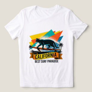 T-shirt En Tri-matière Tee-shirt femme rétro californien pour surfeur de 