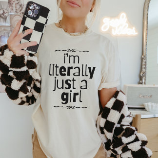 T-shirt En Tri-matière Tee Shirt Littéralement Juste une Fille