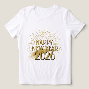 T-shirt En Tri-matière Tee-shirt pailleté « Bonne année 2026 » pour femme