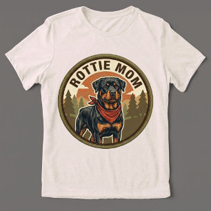 T-shirt En Tri-matière Tee-shirt tri-mélange Rottie Mom Cadeau pour mam