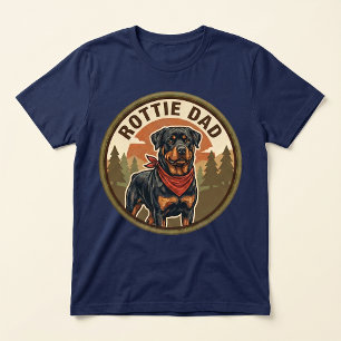 T-shirt En Tri-matière Tee-shirt tri-mélange Rottie Papa Cadeau pour pa
