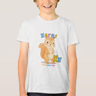 T-shirt En Tri-matière Tee-shirt « X est pour Xerus » Alphabet – Grandir