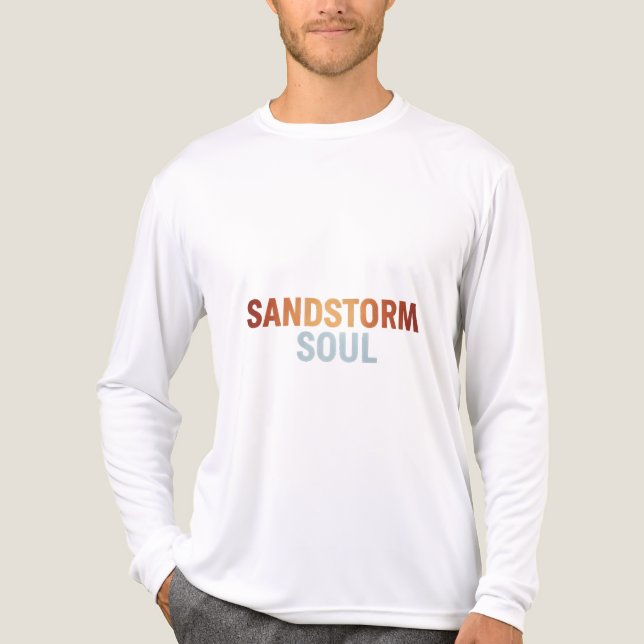 T-SHIRT  EN TRI-MATIÈRE TEMPÊTE DE SABLE ÂME (Recto)