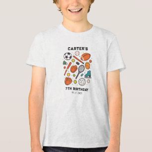 T-shirt En Tri-matière Temps de jeu sportif Anniversaire d'une vedette