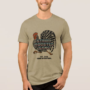 T-shirt En Tri-matière Tendance opérationnelle du gang du coq rayé