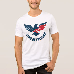T-shirt En Tri-matière Terre de liberté de l'art de l'aigle