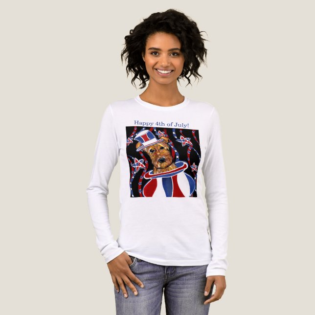 T-SHIRT  EN TRI-MATIÈRE TERRIER AIRDALÉ   (Recto complet)