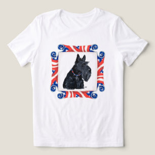 T-shirt En Tri-matière Térrier Écossais Drapeau Patriotique Américain