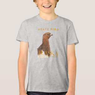 T-shirt En Tri-matière Territoire de l'Alaska Oiseau Le Lagopède des saul