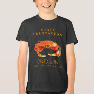 T-shirt En Tri-matière Territoire de l'Oregon Crustacé Le crabe Dungeness