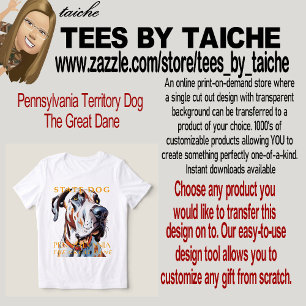T-shirt En Tri-matière Territoire de Pennsylvanie Chien Le Grand Danois