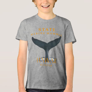 T-shirt En Tri-matière Territoire d'Hawaï Mammifère Marin La Baleine à Bo