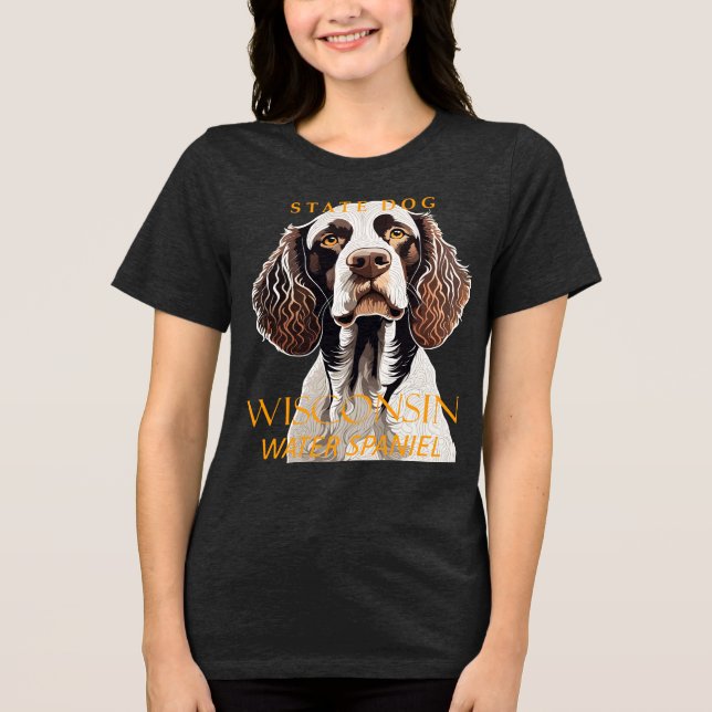 T-shirt En Tri-matière Territoire du Wisconsin Chien Le Spaniel d'eau   (Recto)