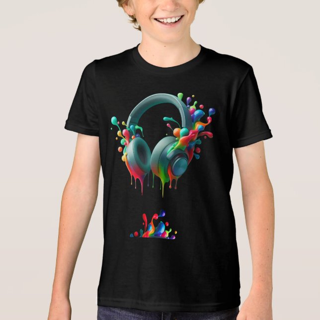 T-shirt En Tri-matière Tête Colorul (Recto)