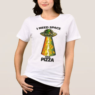 T-shirt En Tri-matière Tête d'alien drôle mangeant une pizza OVNI Extrate