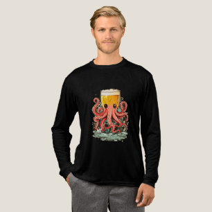 T-shirt En Tri-matière Tête de bière pieuvre graphique Tee