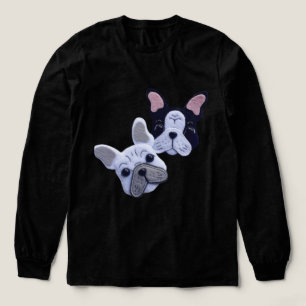 T-shirt En Tri-matière Tête de Bouledogue en Feutre