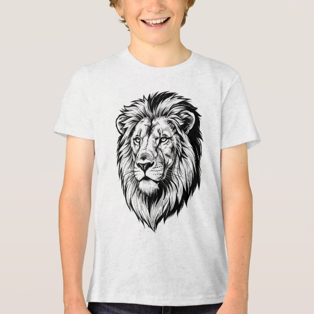 T-shirt En Tri-matière Tête de lion majestueuse (Recto)