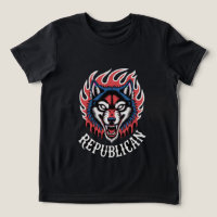 Tête de loup de feu agressif Loup de feu gras anim