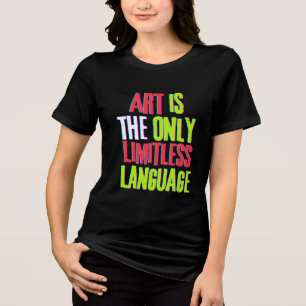 T-SHIRT EN TRI-MATIÈRE TEXTE CONÇU POUR LA CHEMISE