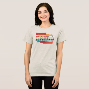 T-shirt En Tri-matière Texte de Paris avec Skyline