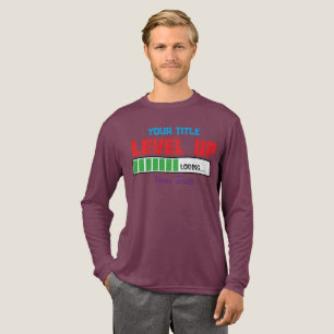 T-shirt En Tri-matière Texte Level Up avec progression de chargement vert