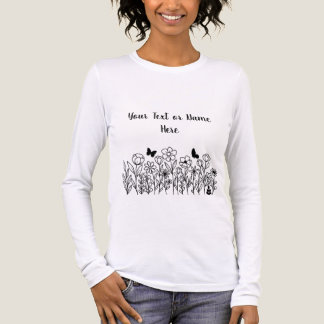 T-shirt En Tri-matière Texte personnalisé avec fleurs