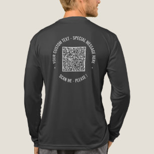 T-shirt En Tri-matière Texte personnalisé QR Code Votre code promotionnel