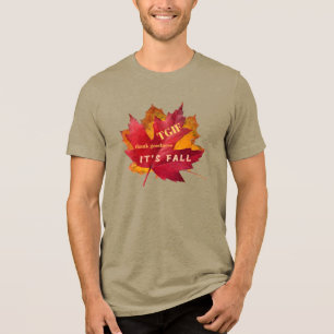 T-shirt En Tri-matière TGIF Remerciements Bonté C'est l'automne Feuilles