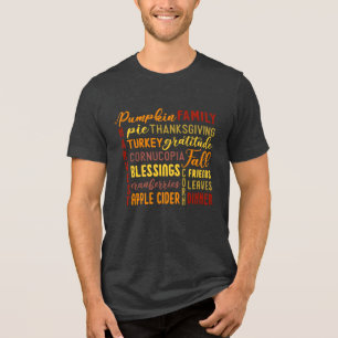 T-shirt En Tri-matière Thanksgiving Day Homme's T-Shirt Tri-Bl