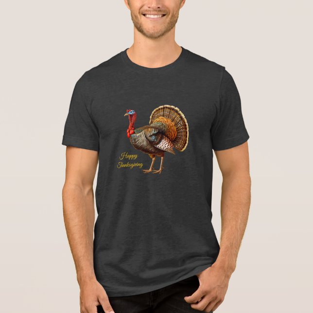 T-shirt En Tri-matière Thanksgiving Turquie T-shirt Tri-Bl homme (Recto)