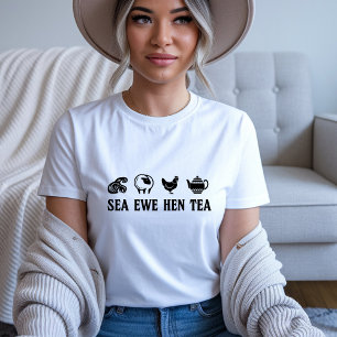 T-shirt En Tri-matière Thé de poule brebis de mer blague drôle dicton cit