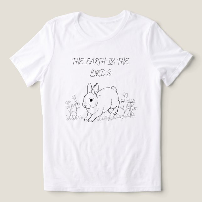 T-shirt En Tri-matière The Earth Is the Lord’s Christian (Design Recto)