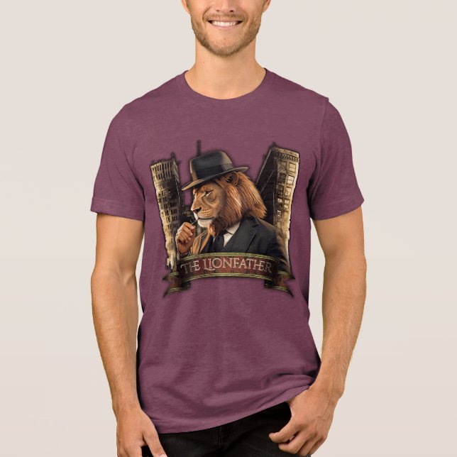 T-shirt En Tri-matière The Lionfather – Mafia Style Lion in Suit (Recto)