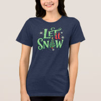 Thème de Noël Laissez la neige Typographie