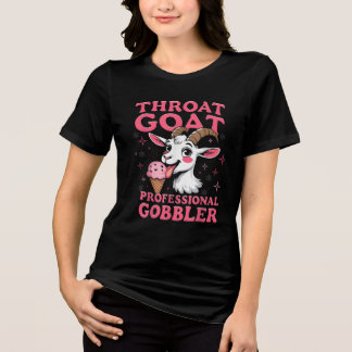 T-shirt En Tri-matière Throat Goat Professional Gobbler Funny Adult Humor