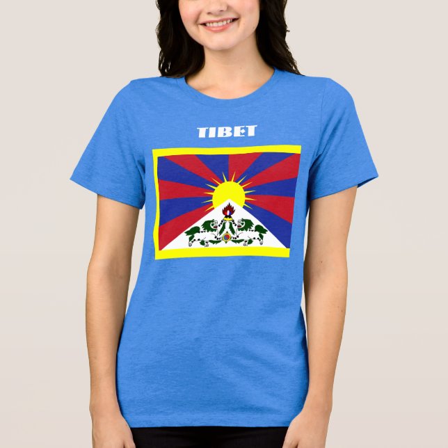 T-shirt En Tri-matière TIBET Spécial Tourisme Bleu Personnalisable (Recto)