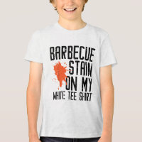 Tige Barbecue Sur Mon Tee Blanc Drôle Barbecue Via