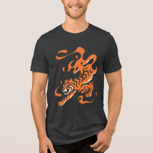 T-shirt En Tri-matière Tigre de Feu : Conception audacieuse asiatique