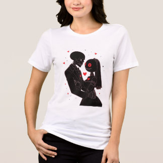 T-shirt En Tri-matière Till Undeath Do Us Part Gothic Skeleton Couple Des