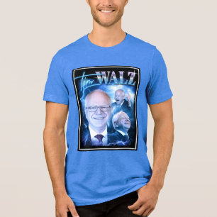 T-shirt En Tri-matière Tim Walz Retro 90s