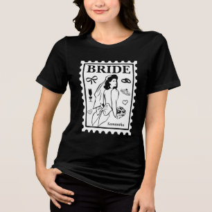 T-shirt En Tri-matière Timbre de mariée personnalisé