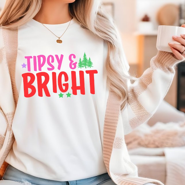 T-shirt En Tri-matière Tipsy & Bright Fun Modern Christmas (Créateur téléchargé)