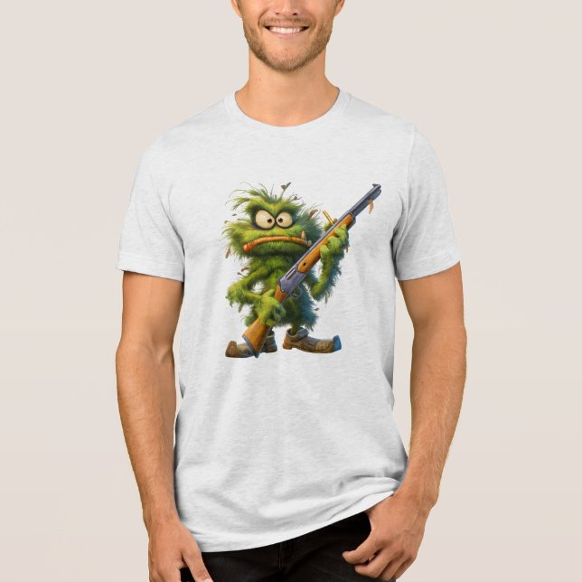 T-shirt En Tri-matière Tireur de Monstre Vert (Recto)