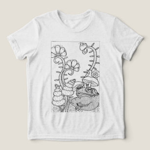 T-shirt En Tri-matière Toad avec fleurs d'imaginaire à la couleur
