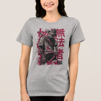 T-shirt En Tri-matière Tokyo Yami – Samouraï hors-la-loi avec typographie