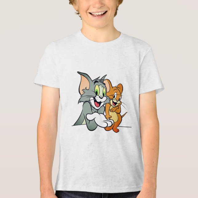 T-shirt En Tri-matière Tom et Jerry chemise pour enfants (Recto)