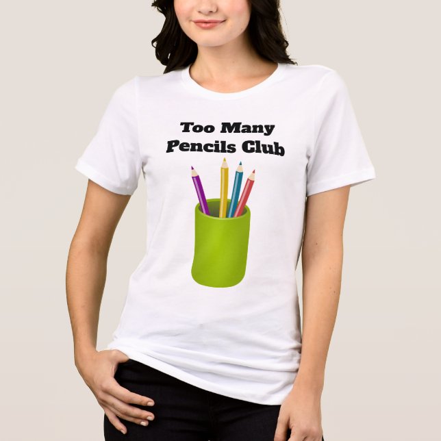 T-shirt En Tri-matière Too Many Pencils Club Tri-Blend Shirt  (Recto)